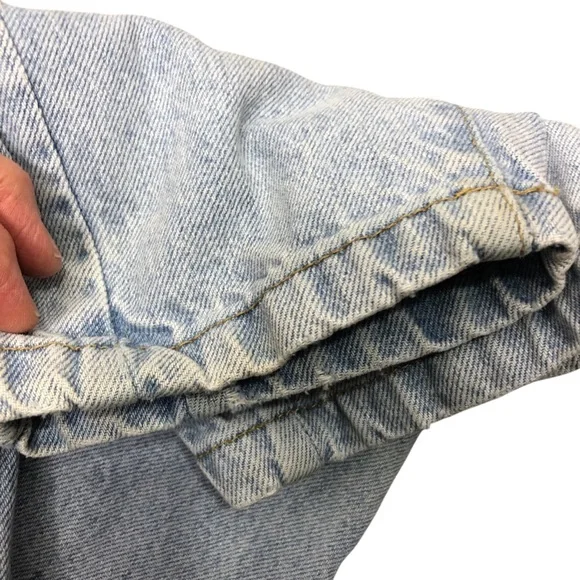 Zara Pleated Slouchy Barrel Leg Jeans Sz 0 Light Wash High Rise 100% Cotton - Picture 8 of 8